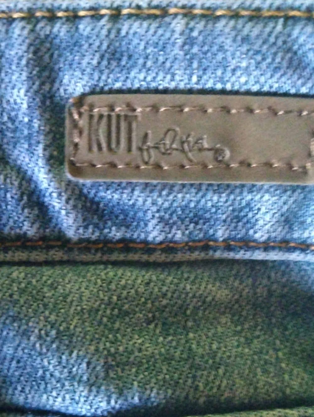 Kut from the Kloth Medium Blue Cuffed Cropped Jeans - Picture 8 of 8
